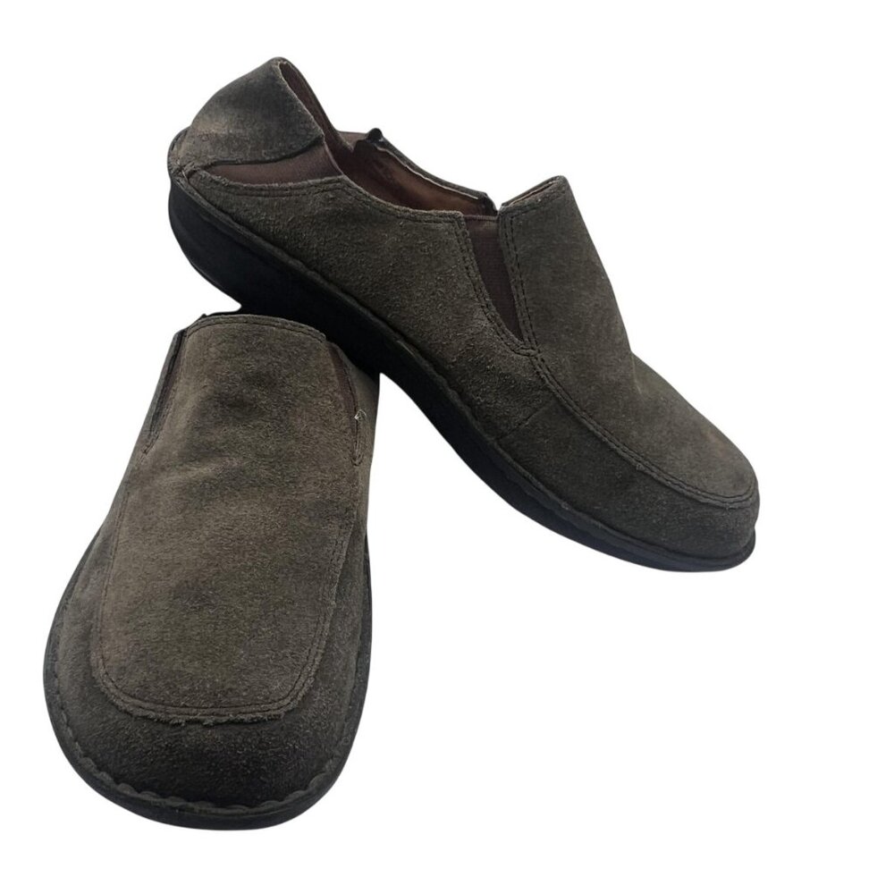 Alegria Mens Slip-On Mens Shoes Size 10 Olive Green Suede Leather 43 EU